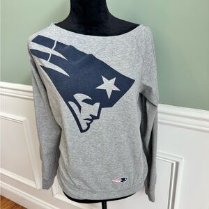 Nike Gray and Navy New England Patriots Sweatshirt